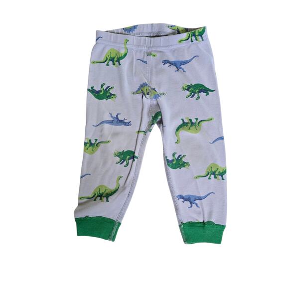 Hanna Andersson Moon and Back Green Dinosaur Long John Pajama's 18-24 Months - Picture 2 of 7